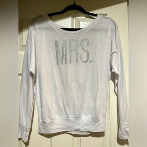 White MRS off-shoulder top
